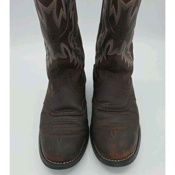 Ariat Women's Heritage Stockman Sassy Performance Brown Boots Round Toe Size 8.5 - Picture 3 of 9